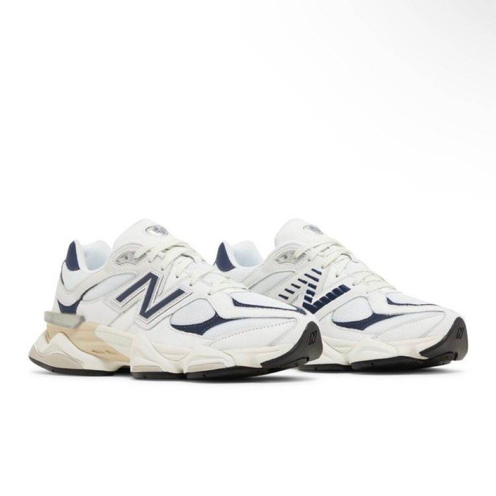 New Balance White and Navy Sneakers NWT
